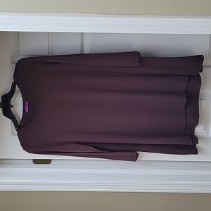 EUC Women's Mountain Mama's Chocolate Brown Tunic Size Large/XL 3/4 sleeve